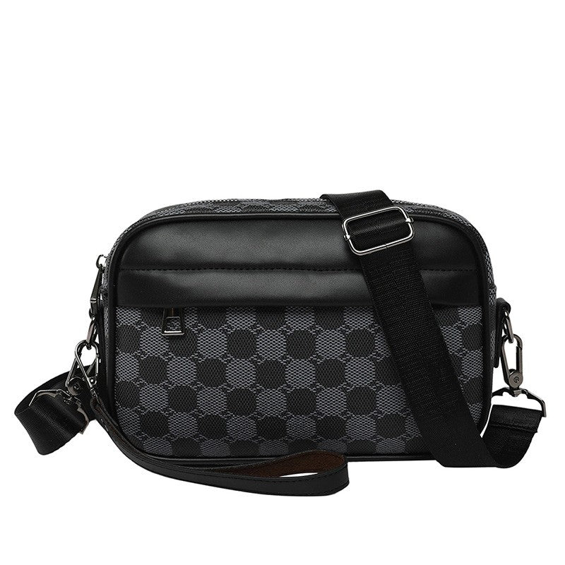 Casual Lightweight Business Shoulder Bags for Men PU Leather Messenger Bag Comfortable Wide Strap Crossbody Bags Designer Male