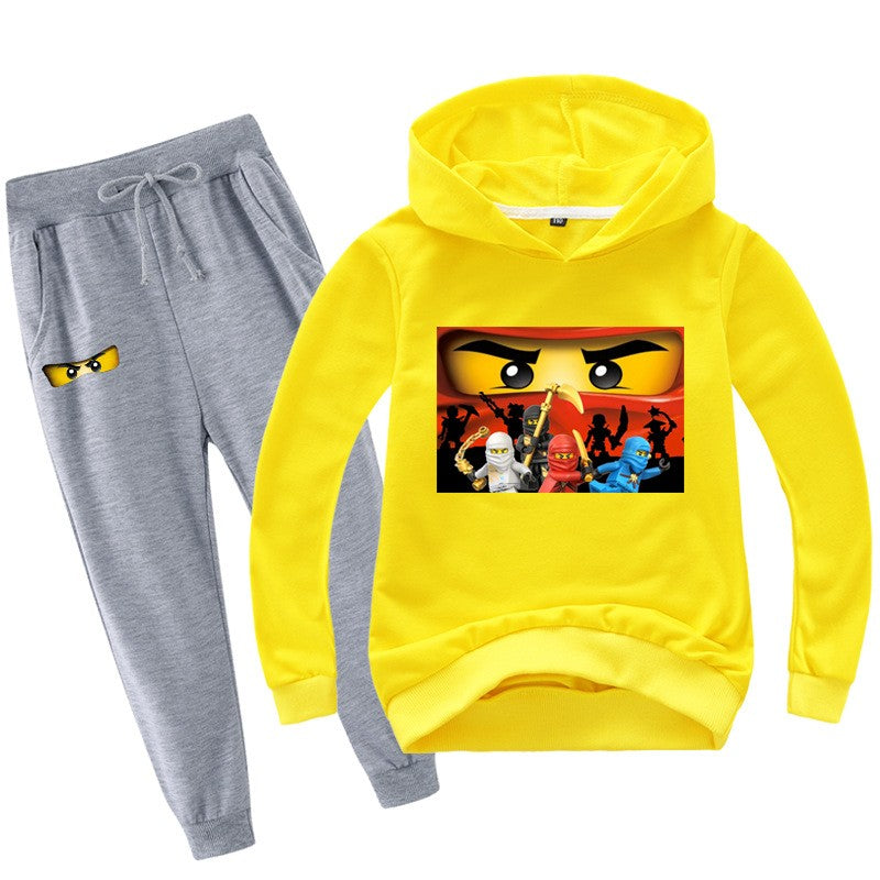 2-13 years Spring Autumn Children Clothing Sets  Kids Clothes Baby Boys Hoodies Pants 2 Pcs Set Tracksuit Anime Outwear Coat