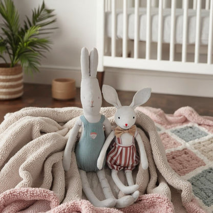 2025 Baby Plush Toy Comforts Sleeping Cute Rabbit, Bear, Mouse Baby Girl Doll, Cloth Doll Doll