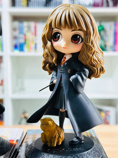 14cm Original Bandai Q Posket Harry Potter Series Versão Personagem Draco Malfoy Hermione Action Figure Anime Colecionável Bonecas Infantis