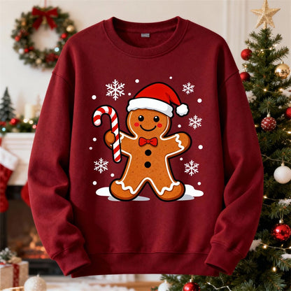 2026 New Gingerbread Man Graphic Ugly Christmas Sweater Fashion Long Sleeve 3D Printed Xmas Sweatshirts Casual Holiday Pullovers
