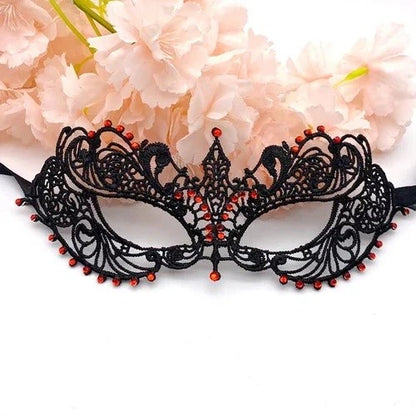 Gold and Silver Lace and Diamond Mask Eye Mask Masquerade Adult Male and Female Party Mask Sensual Women's Half Face