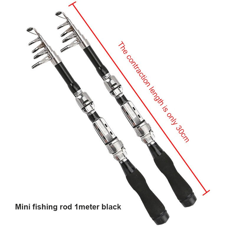 1~2.3m Telescopic Mini Fishing Rods Super Hard Carbon Steel Rivers Lakes Fishing Rod Portable Sea Pole Fishing Good Accessories