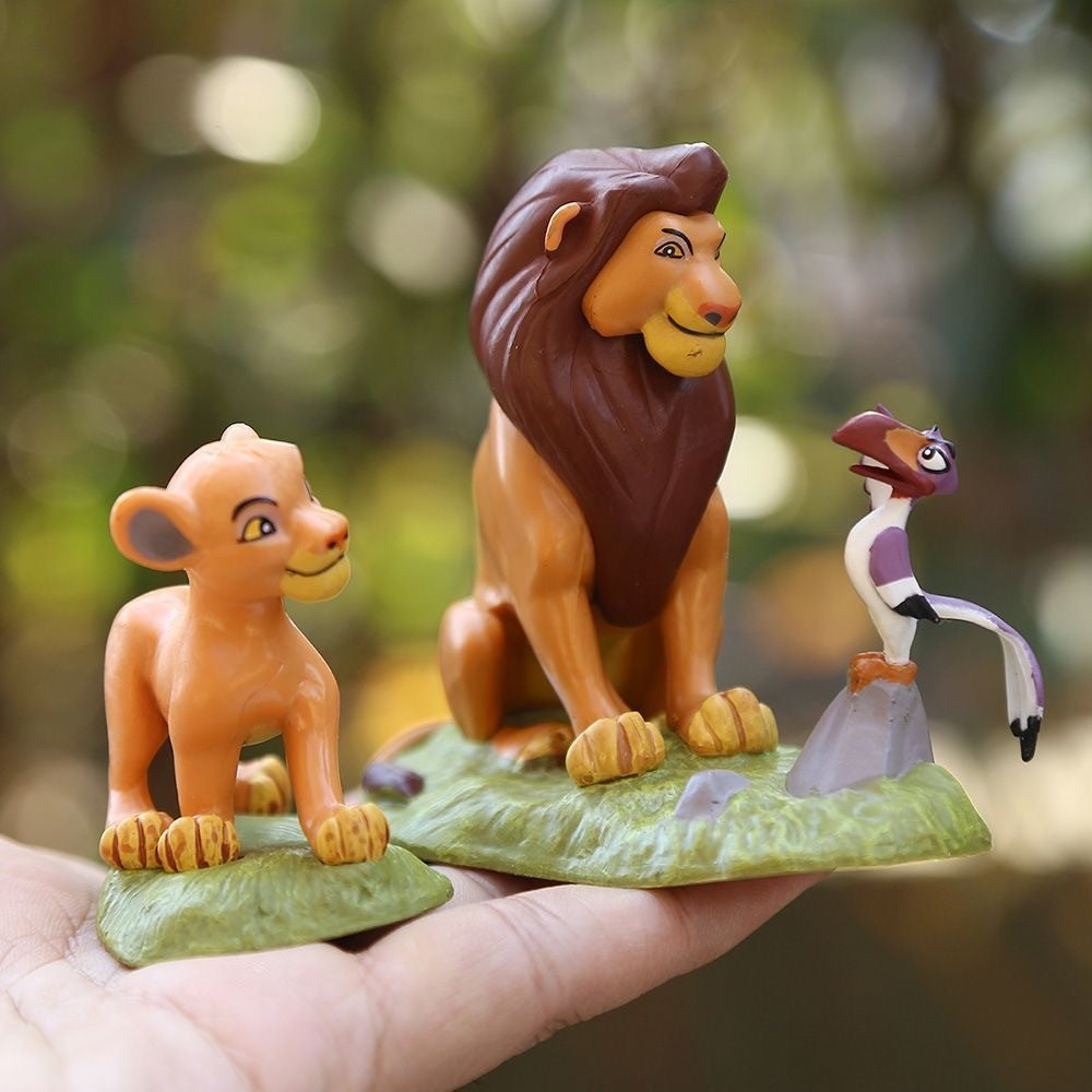 Anime O Rei Leão Simba Nala Timão Modelo Linda Estatueta Brinquedos para Meninos Enfeite de Carro Presentes de Festival para Crianças 9Pçs/Conjunto