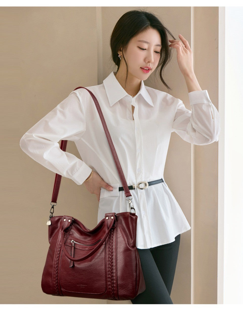 Genuine Brand Soft Leather Shoulder Crossbody Bags for Women Hot Luxury Handbag Women Bags Designer Casual Tote Messenger Bag