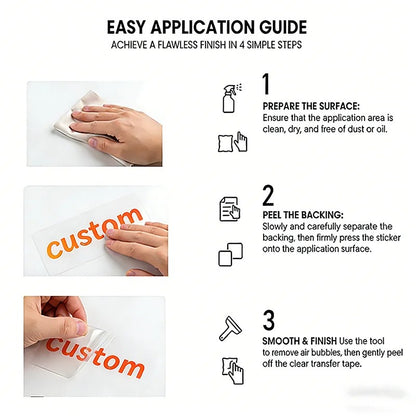 50pcs Sticker Personalized Logo Custom Stickers 3D Transfer Stickers Wedding Labels UV DTF Customized Waterproof Company Brand