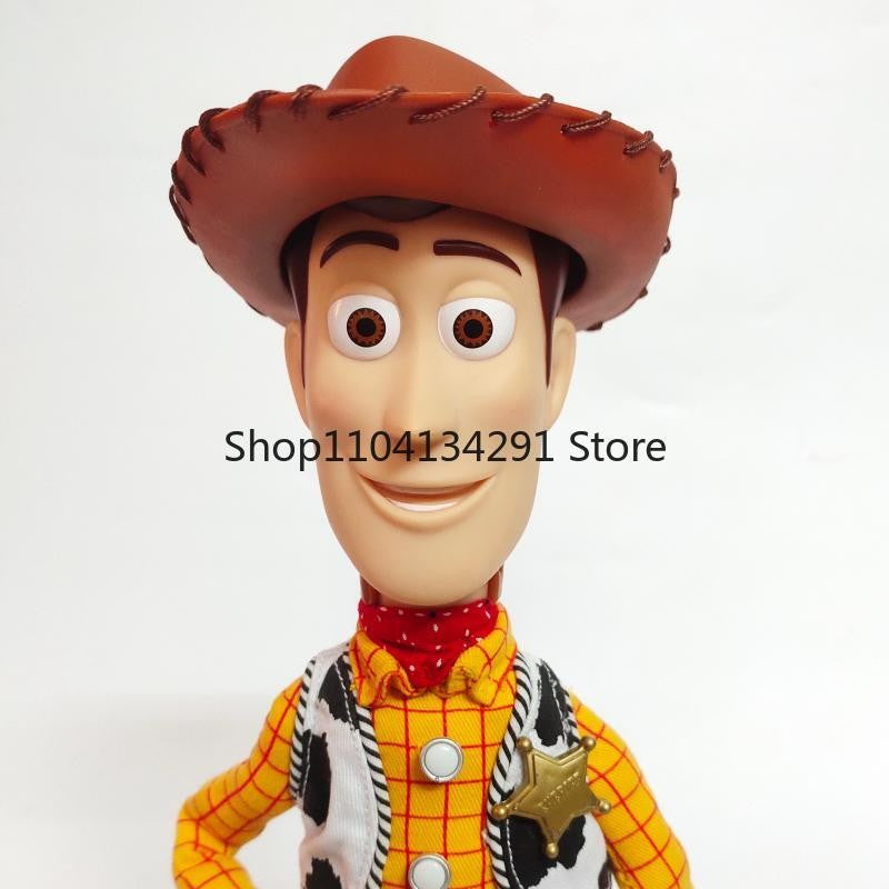 Boneco Xerife Woody Autêntico Toy Story Edição Colecionador com Voz em Inglês - Brinquedo Colecionável para Crianças