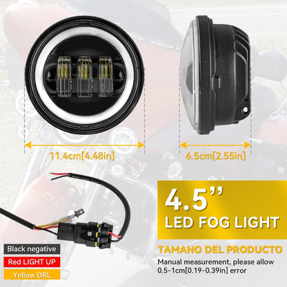 Farol de LED de 7 polegadas + Faróis de Neblina de 4,5 polegadas Suporte de Montagem de 7" Peças para Harley Touring Electra Glide Road King Street Glide