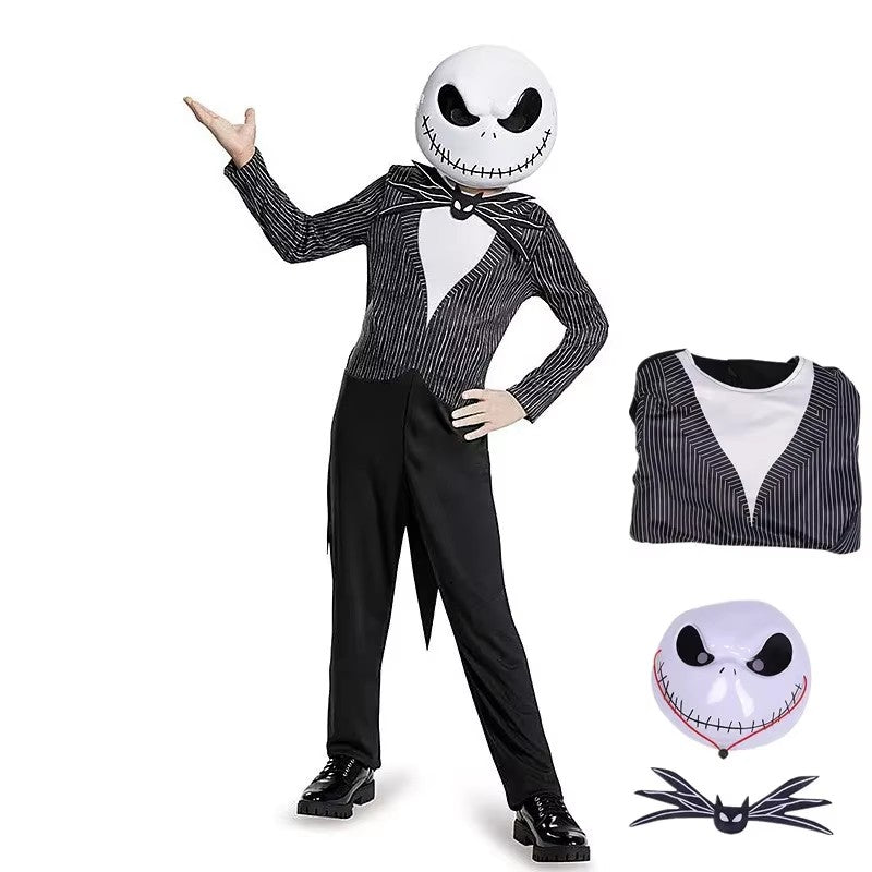 Boys Nightmare Before Christmas Clothes J-Jack Skellington Cosplay for Fancy Halloween Costume Girls S-Sally Party Clothing