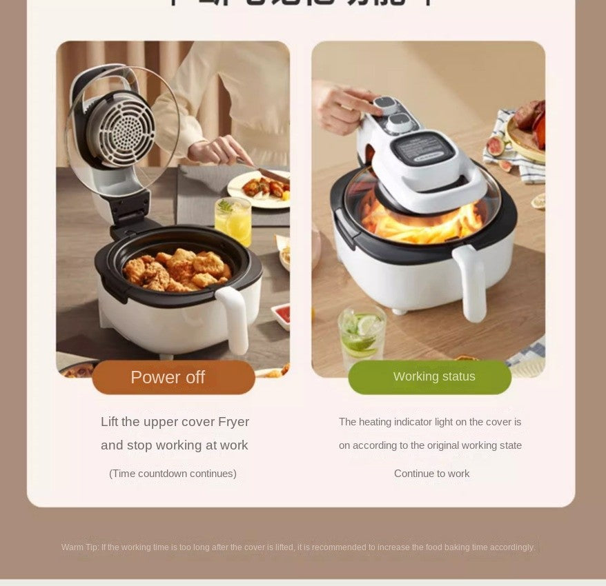 Flip-free air fryer double-layer fryer household large-capacity electric fryer fully automatic French fries machine
