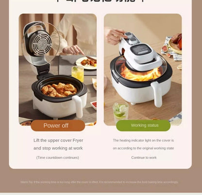 Flip-free air fryer double-layer fryer household large-capacity electric fryer fully automatic French fries machine