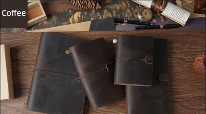 100% Genuine Leather Journal Refillable Travel Notebook Retro DIY Handmade Diary Sketchbook School Office Gift Customized