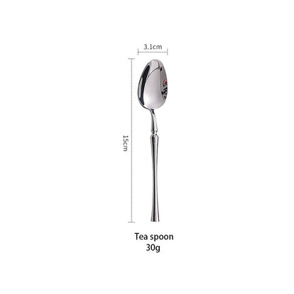 AJOYOUS Conjunto de Talheres Aço Inoxidável Polido Luxuoso Garfo Sobremesa Colher de Chá Faca Utensílios de Jantar Cozinha