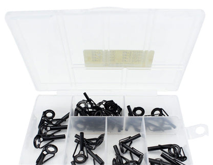 40 Peças/Caixa Anel Guia para Vara de Pesca Kit de Reparo Ponta Superior Conjunto 8# DIY Aço Inoxidável Molduras Cerâmica Ferramentas Acessórios de Pesca