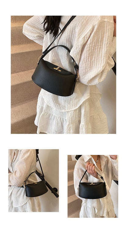 Niche Brand Women's Fashion Handbag Soft Versatile Shoulder Messenger Bag 2025 Super Hot Yellow Portable Bucket Bag Women's Bag