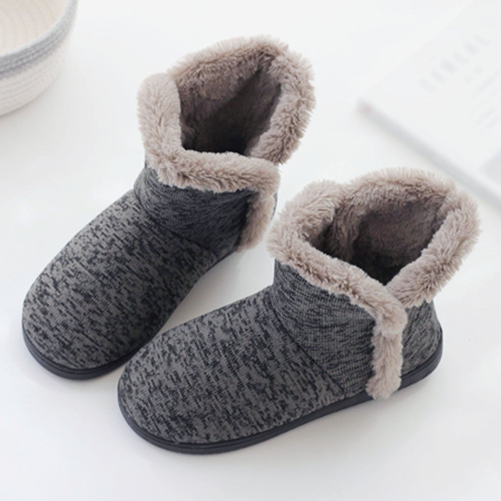 Insulated Hunting Boot Winter Men Models Soft Warm Home Boots Thick Fur Furry Men Short Plush Cotton Shoes Men Chukka Boots