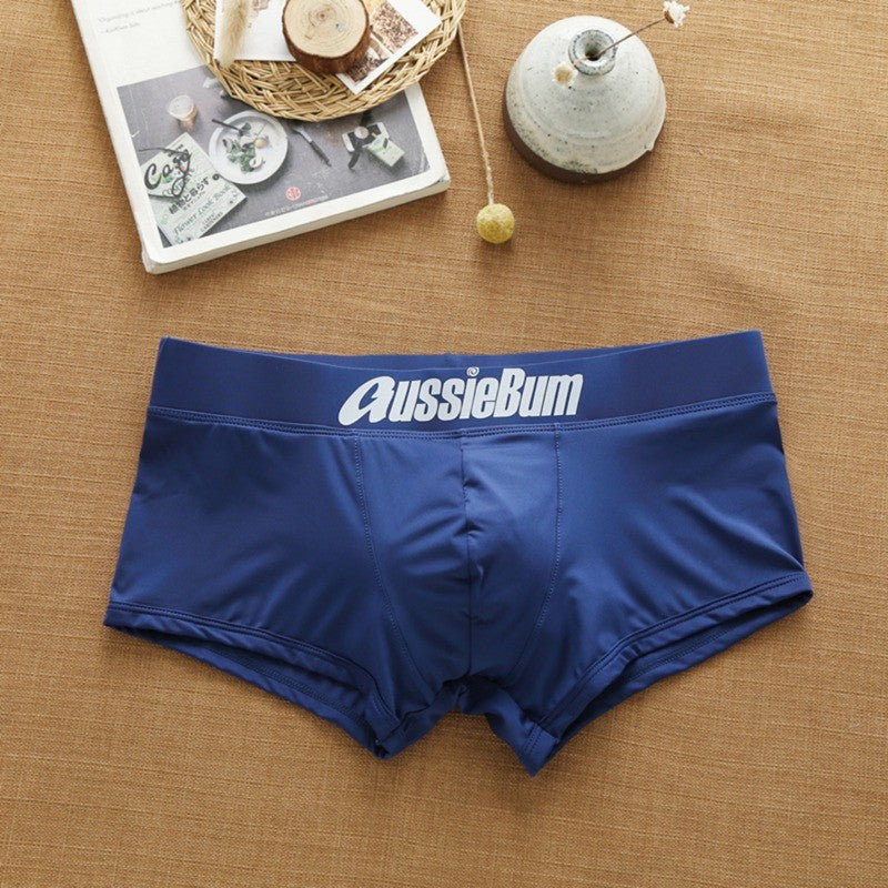 Men's simple underwear milk silk comfortable sports boxers AUSSIEBUM-M218
