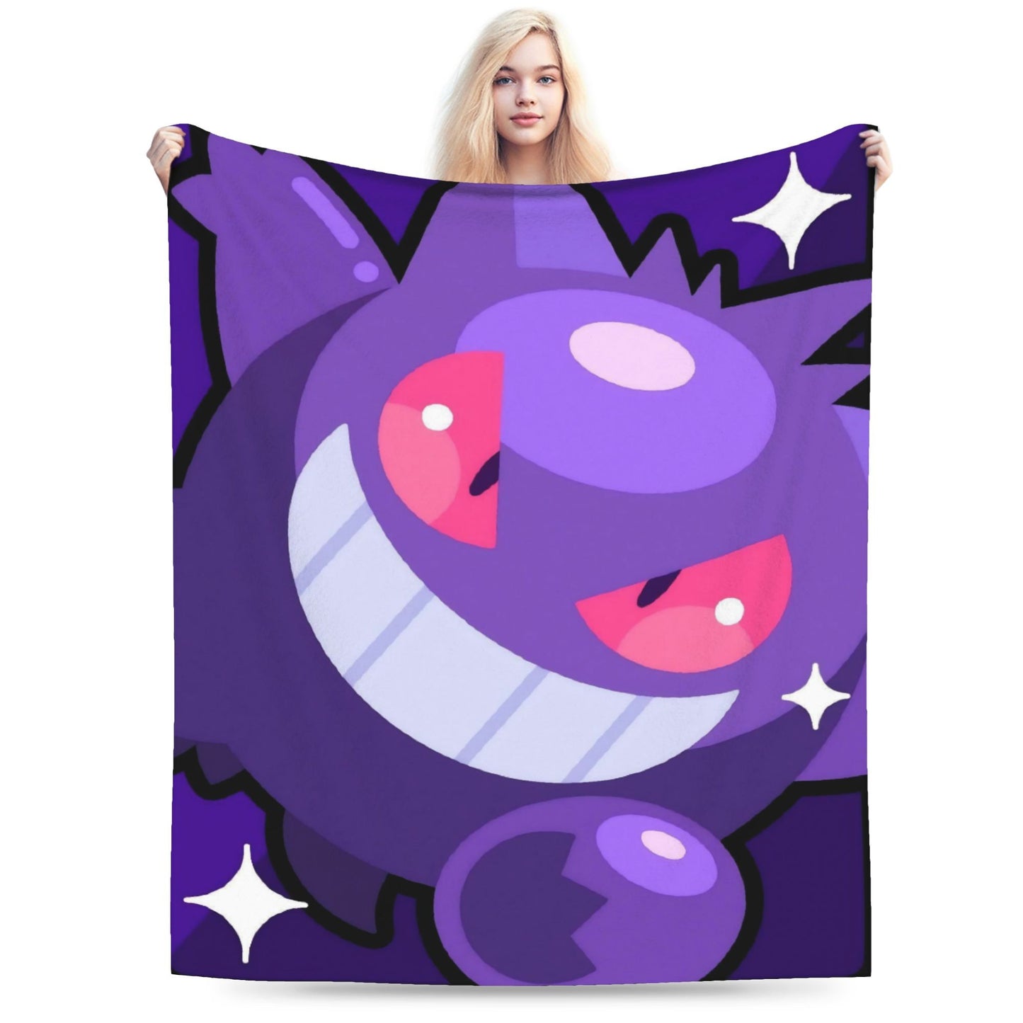 Cobertores Gengar Mantas De Pelúcia Novas Super Quentes Para Meninas Meninos Sofá Cadeira Flanela Colcha Protetor De Cama