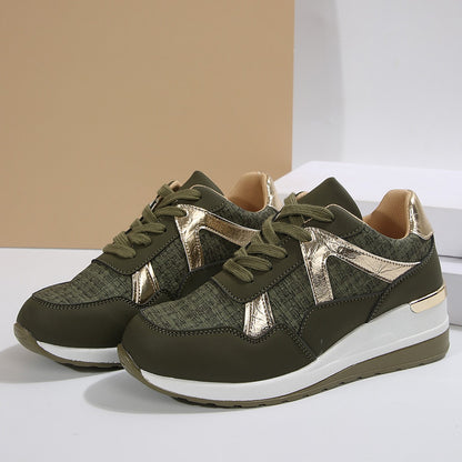 New Big Size Women Sneakers Breathable Lace-up Casual Sneakers Outdoor Lightweight Shoes Women Walking Anti-slip Platform Shoes