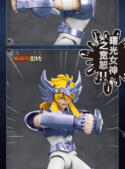 Blokees Saint Seiya Cisne Hyoga Pégaso Seiya Cavaleiros do Zodíaco Aquário Camus Áries Mu Action Figures Modelo de Anime Estátua Brinquedos