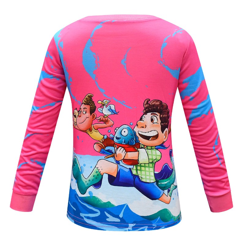 Pijama Infantil Disney Pixar Luca Desenho Animado Cosplay Roupa de Dormir Kawaii Pijama Luca Anime Manga Longa Roupa de Casa Pijama Infantil Presente