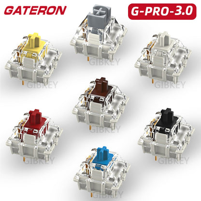 Switch Gateron White Yellow Silver Pro 2.0 V2 3 pin RGB linear Tátil Vermelho Marrom para teclado mecânico hot-swappable