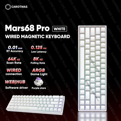 IROK Carotmas Mercury68 Max mars68 pro Mercury 68 Gaming Teclado Mecânico Magnético Rapid Trigge 0.001 8K Teclado Gamer Com Fio