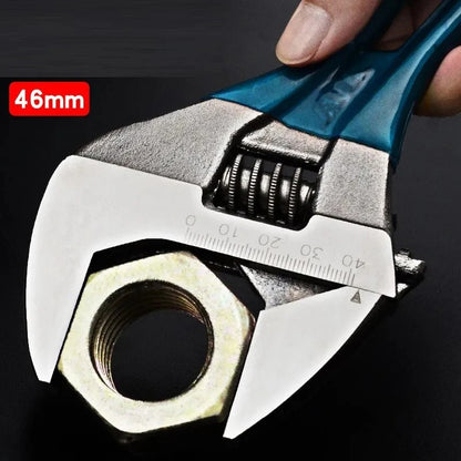 Chave Ajustável de Boca Larga Cabo Curto Mini Chave Inglesa Escala a Laser Cabo Emborrachado Ferramentas de Encanamento para Banheiro