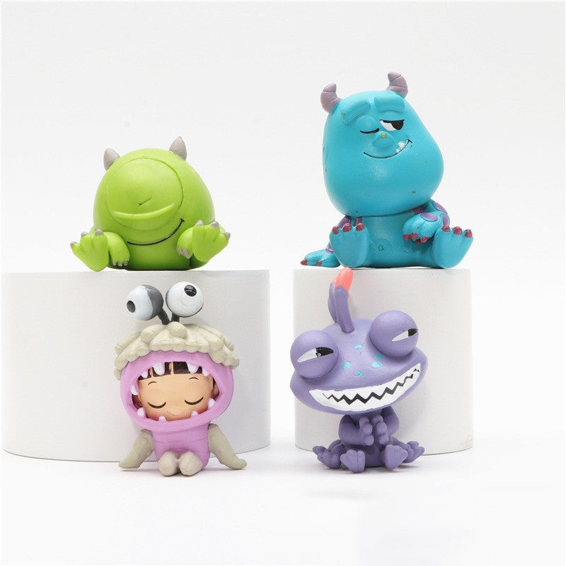 Bonecos de Anime Versão Q Toy Story Woody Alien Universidade Monstros James P. Sullivan Modelo Brinquedos Presente de Natal para Crianças