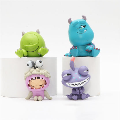 Bonecos de Anime Versão Q Toy Story Woody Alien Universidade Monstros James P. Sullivan Modelo Brinquedos Presente de Natal para Crianças