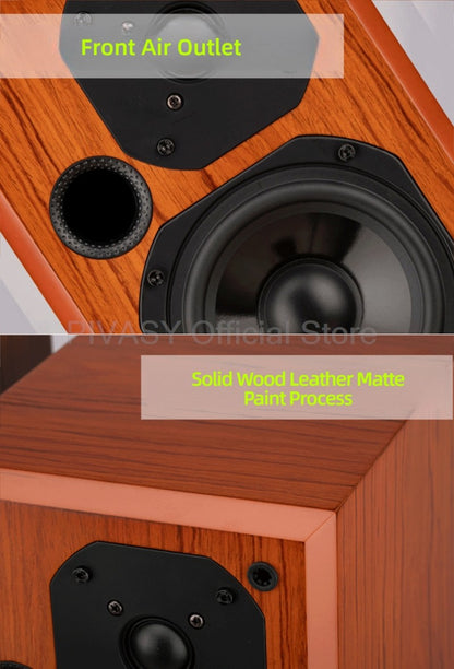 Caixa de Som Bookshelf HiFi 5 Polegadas 4ohm Passiva Alta Fidelidade de Madeira para Mesa 10W-50W Áudio para Home Theater Gamer