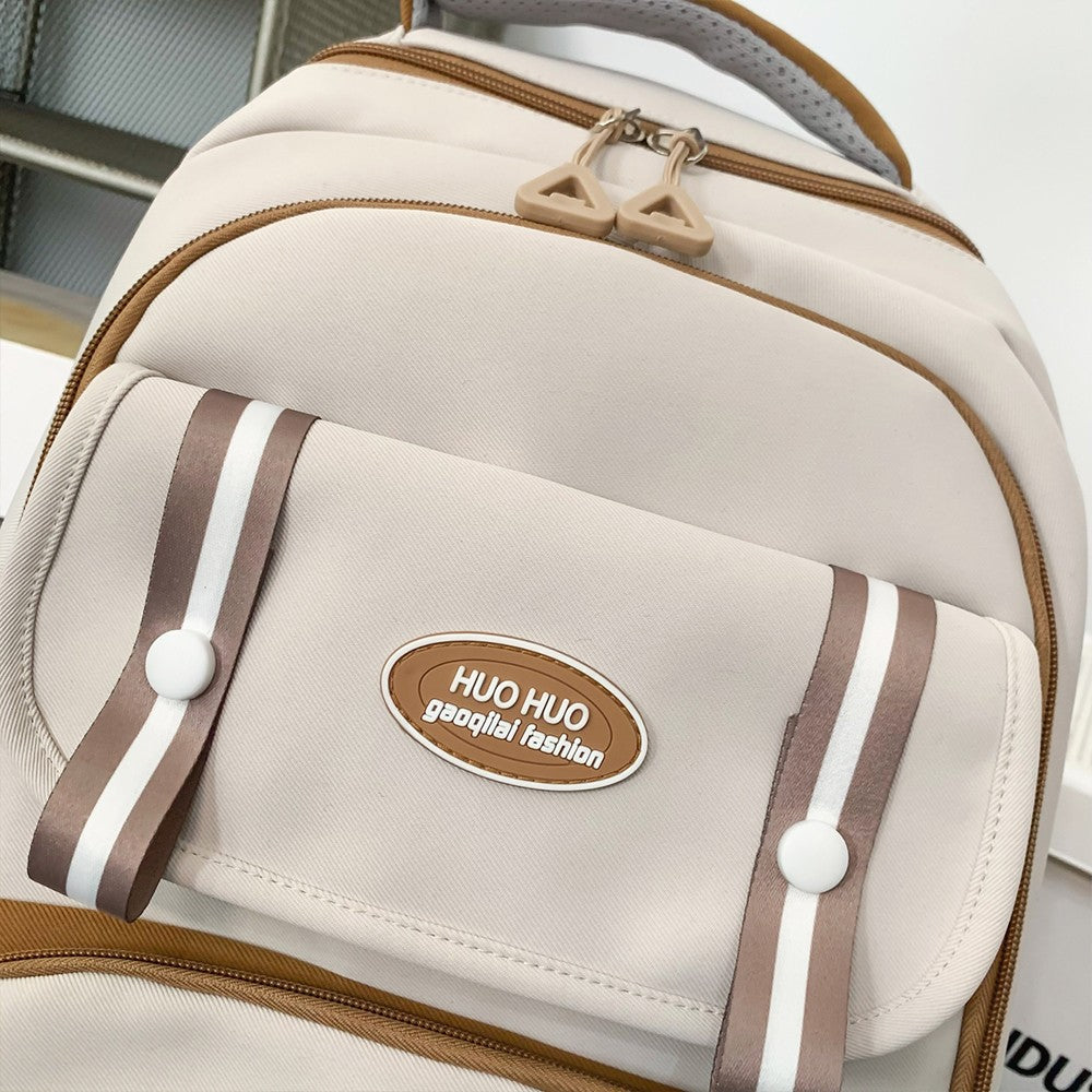 Mochila de Computador Original, Grossa e de Grande Capacidade, Estilo Universitário, Adequada para Estudantes Universitários em Deslocamento, Mochila Portátil para Atividades ao Ar Livre