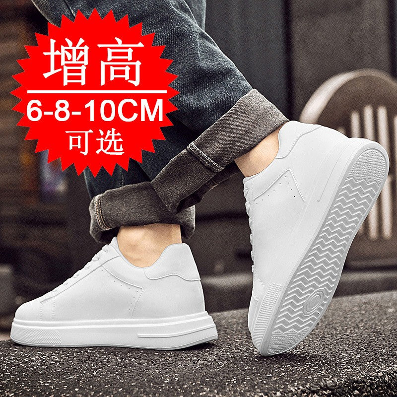 Sneakers Man Elevator Shoes White Black Taller Shoes Men Leisure Fashion Sports Increasing Shoes Increase in Height 6-10Cm