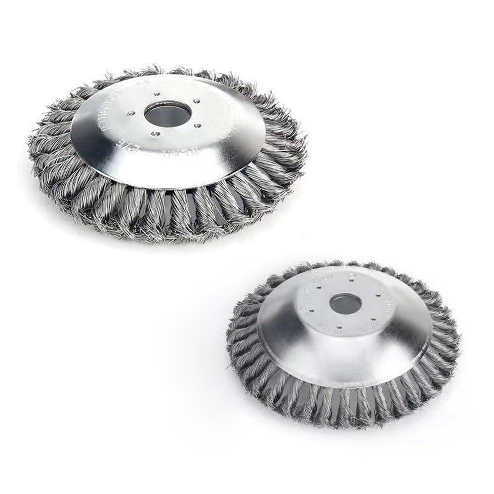 Lawn Mower Weeding Disc 8 Inch Wire Weeding Wheel Garden Tool Lawn Mower Accessories Twisted Wire Disc Type Wire Wheel
