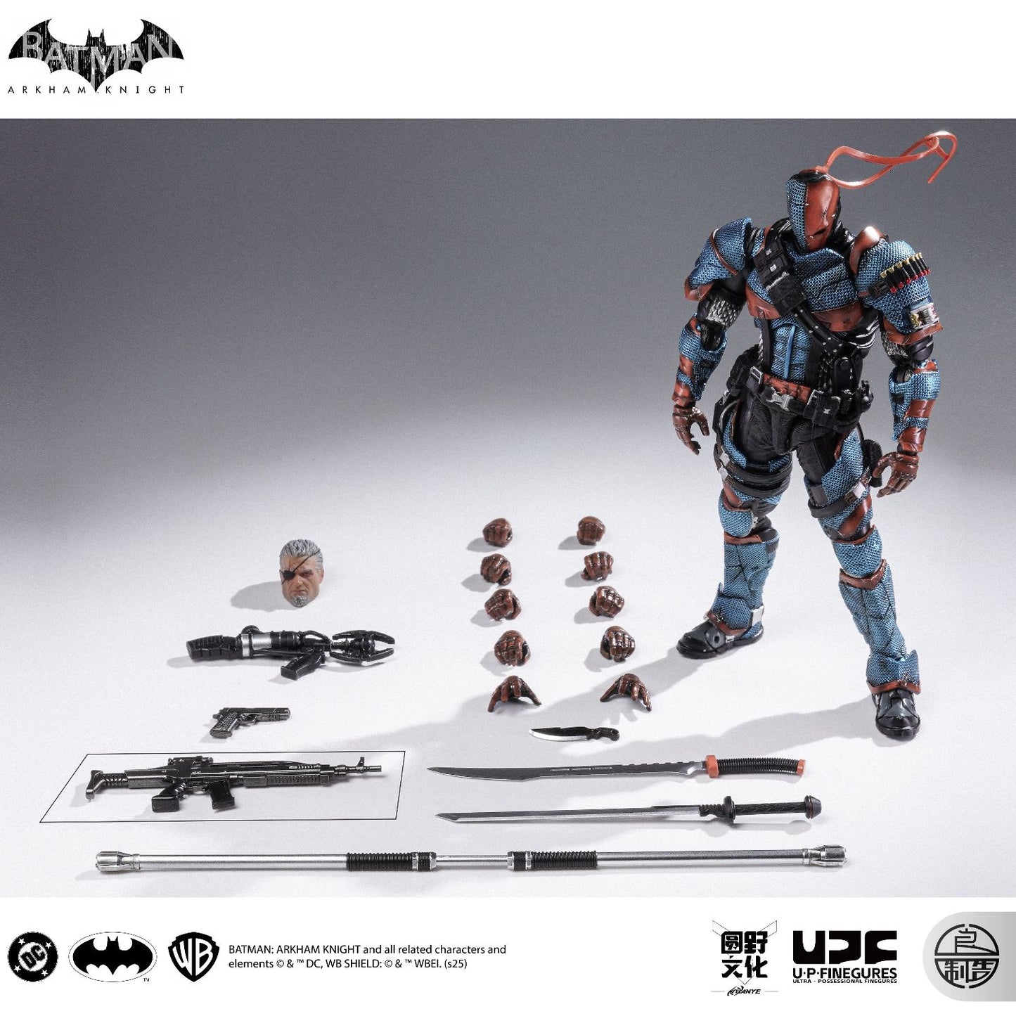 Em estoque Lpzz Dc002 Deathstroke Arkham Knight Batman Boneco de Ação Brinquedo Colecionável de Presente