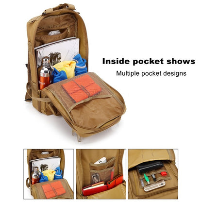Mochila Tática Militar de 30L em Nylon 900D Impermeável para Esportes ao Ar Livre, Acampamento, Caminhada, Trekking, Pesca e Caça