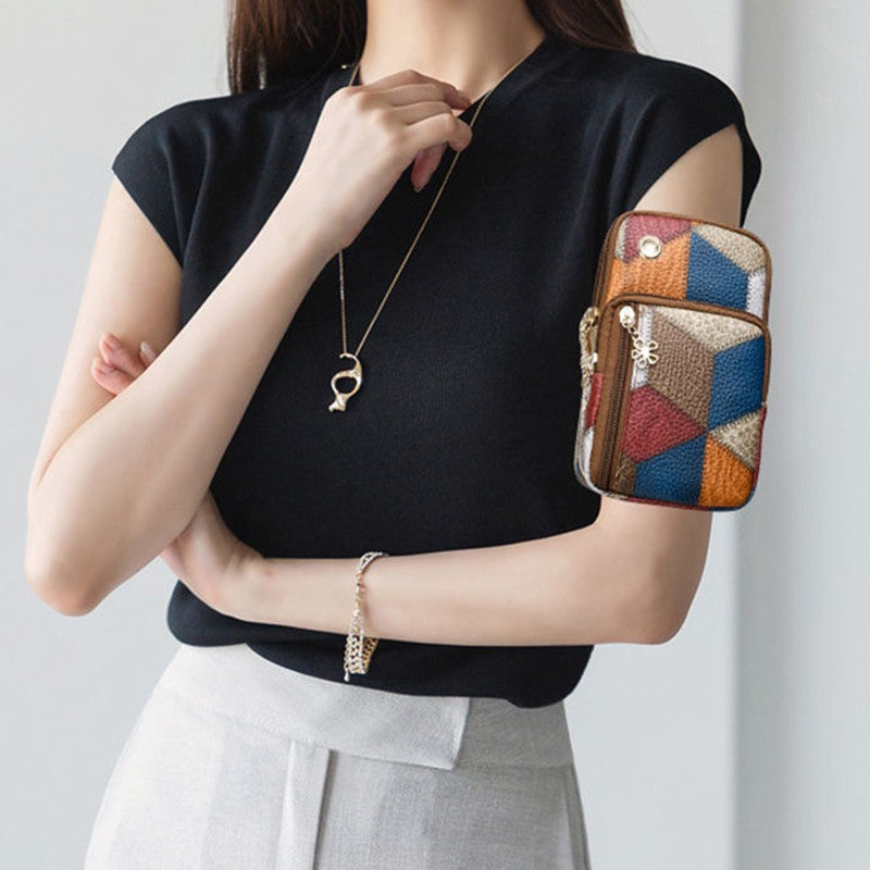 Trendy Diamond Pattern Patchwork Shoulder Bag Women's Multi-zipper Casual Crossbody Bag for Daily Shopping Commute