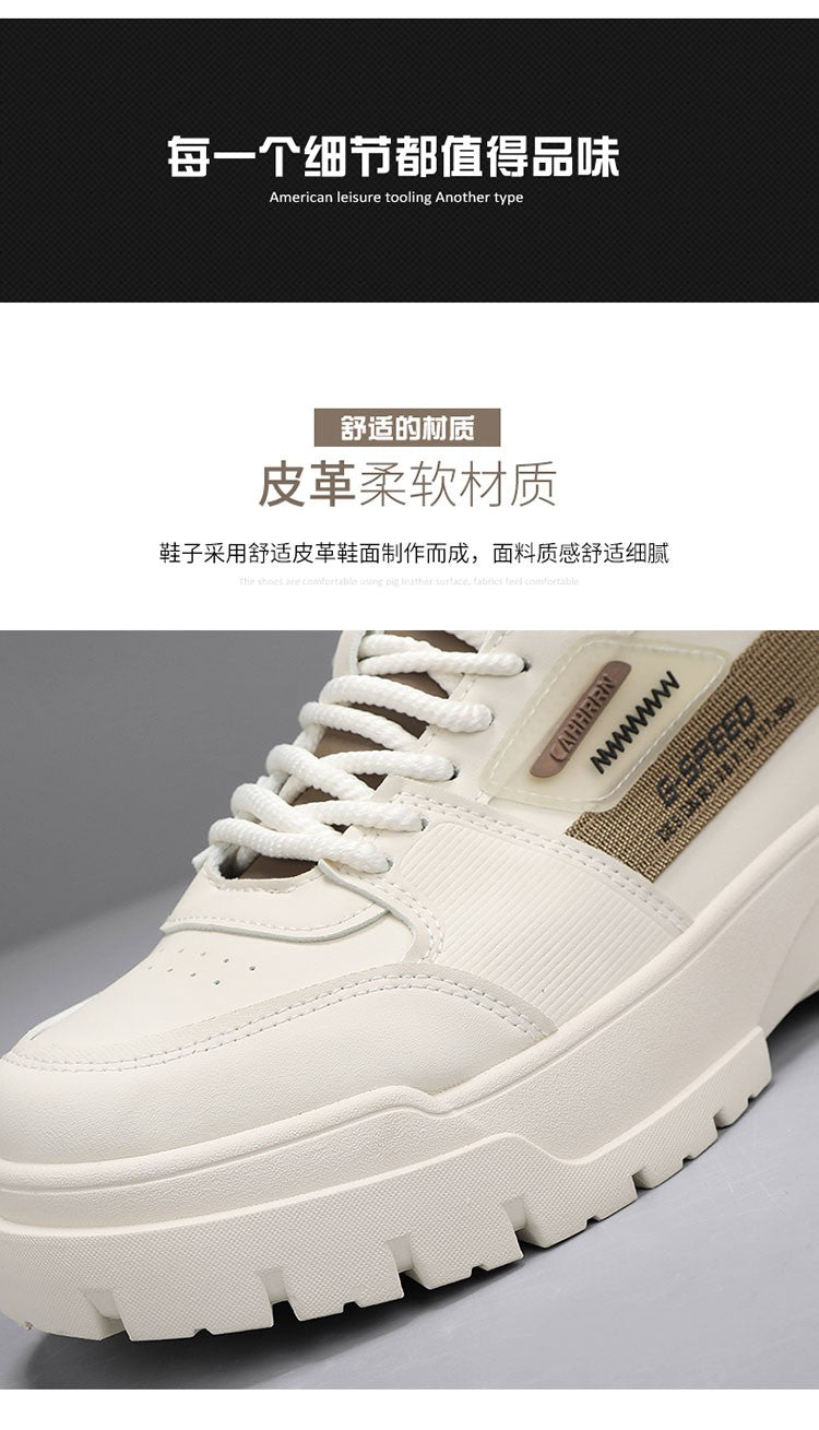 Tênis masculinos casuais de cano alto para outono, tênis de caminhada masculinos, tênis esportivos masculinos, tênis com sola macia para caminhada