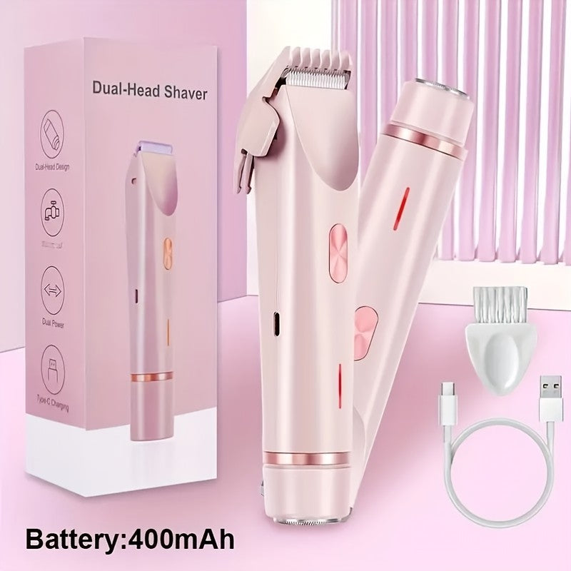 Hair Remover Women's Double Head Shaver Private Hair Trimmer Electric Shaver Women's Hair Remover Christmas Gift, Valentine's Da