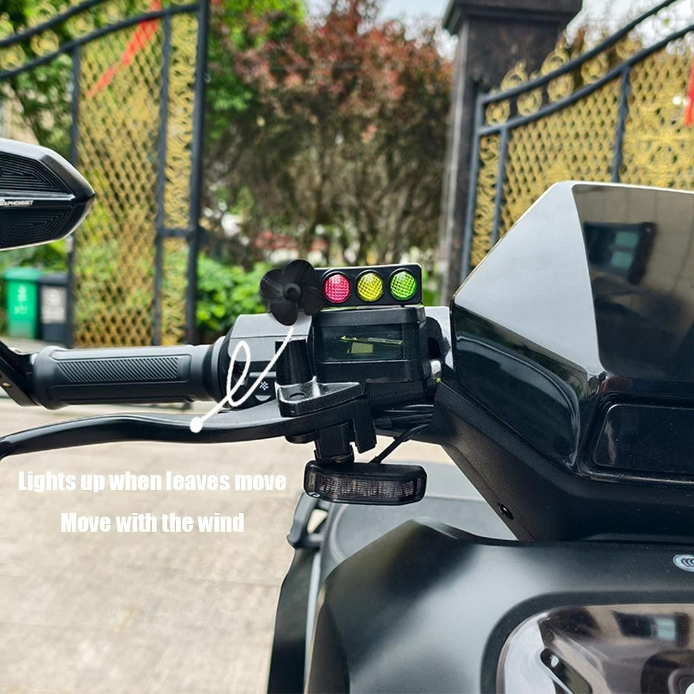 Luzes de LED de Motocicleta Pequena Lâmpada de Tráfego Moinho de Vento Segurança Decorações Fofas para Bicicletas Motocicleta para Moto Elétrica de Montanha e Estrada