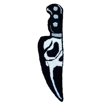Clearance Deal Skull Knife Carpet Horror Scary Scream Bedside Rug Wear Resistant Cashmere Home Bedroom Decorative Carpet