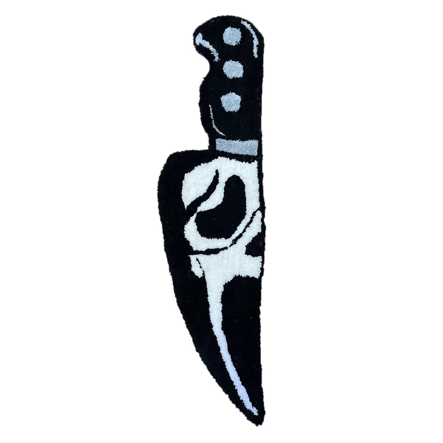 Clearance Deal Skull Knife Carpet Horror Scary Scream Bedside Rug Wear Resistant Cashmere Home Bedroom Decorative Carpet