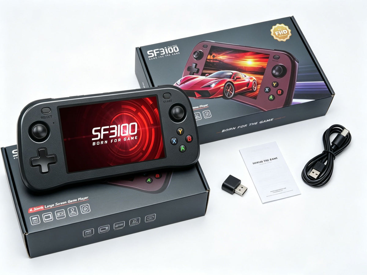 Portable Retro Game Console SF3100 With 4.5" IPS HD Screen,3000mAh Battery.Handheld Video Game Console Support 14 Emulators
