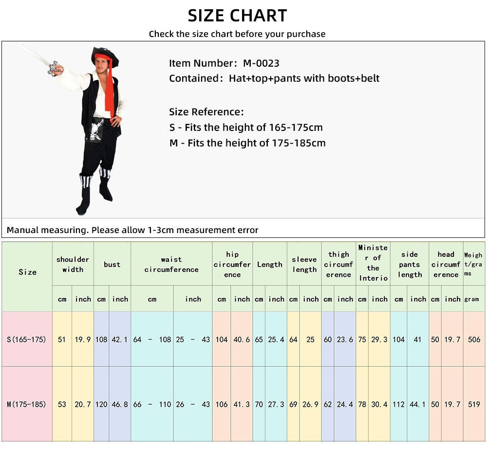 Adult Vintage Pirate Cosplay Full Set Gothic Party Costume For Masquerade Carnival Stage Theme Photoshoot Halloween Cosplay