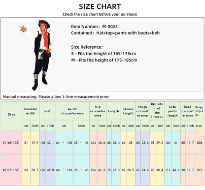 Adult Vintage Pirate Cosplay Full Set Gothic Party Costume For Masquerade Carnival Stage Theme Photoshoot Halloween Cosplay