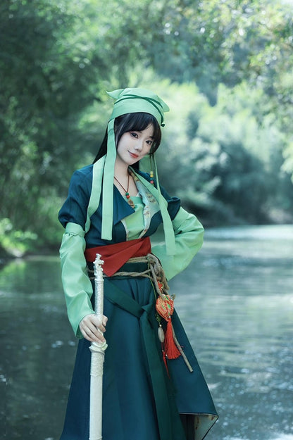 Game Where Winds Meet Yingying Cosplay Costume Ancient Hermit Hero Yingying Hanfu Carnival Convention Event Female Swordsman Set