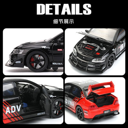1:32 Mitsubishi Lancer Evolution EVO Pista Pintado Sports Metal Liga Modelo de Carro Fundido Veículo em Miniatura Miniatura GT Presente Amigo