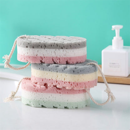 Sponge Bath Ball Shower Rub For Whole Body Exfoliation Massage Brush Scrubber Body Brush Sponge Brush Bathroom 1/2/3PCS
