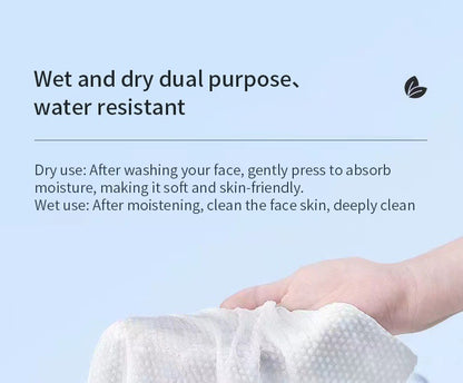 Extra Thick Disposable Facial Towels - Gentle and Absorbent Cotton Makeup Remover Wipes
