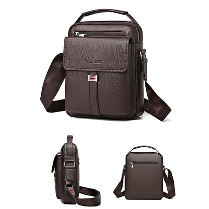 Men's Genuine Leather Crossbody Shoulder Bags High Quality Tote Fashion Business Man Messenger Bag Leather Bags Fanny Pack